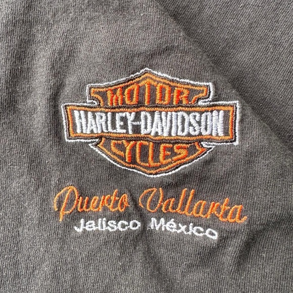 Harley Davidson Embroidered Tee - Size L - Picture 3 of 4